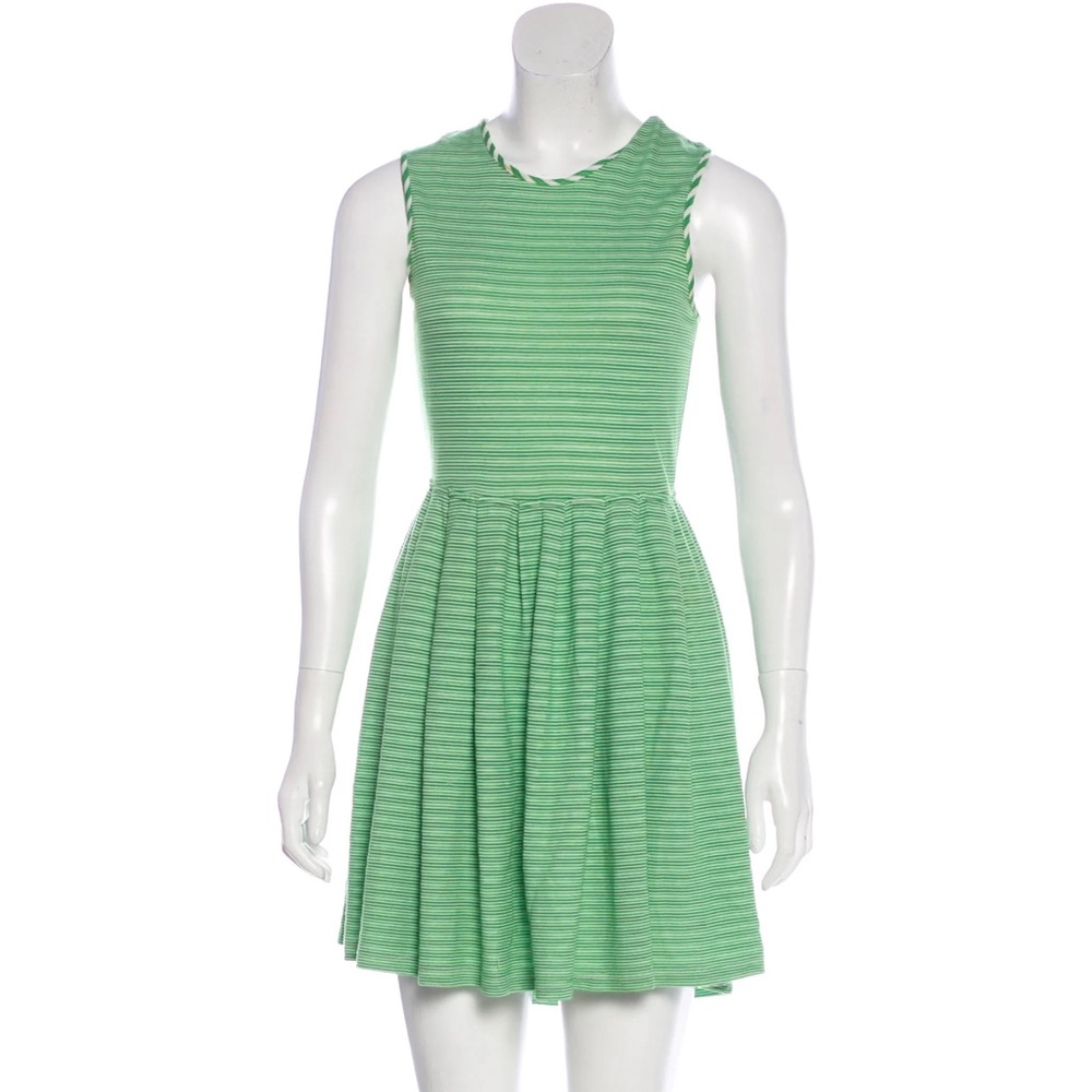 Opening Ceremony Striped Cross Open Back Mini Dress S